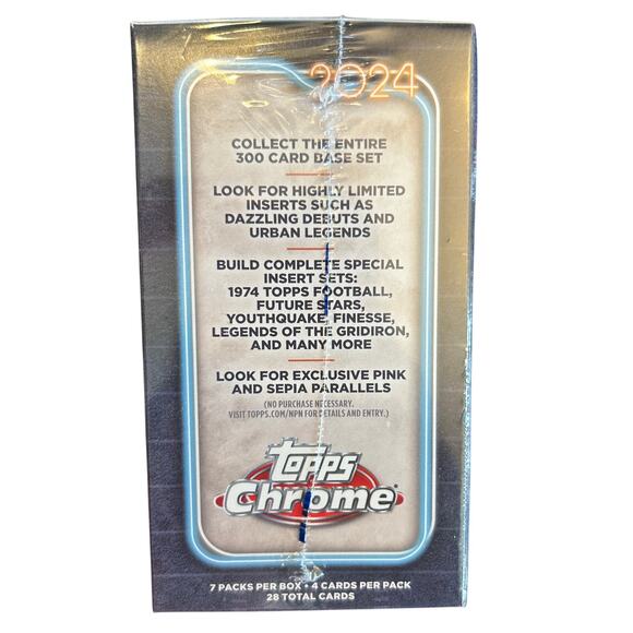 2024 Topps Chrome Football NFL Trading Card BLASTER Box New Sealed - Picture 2 of 4